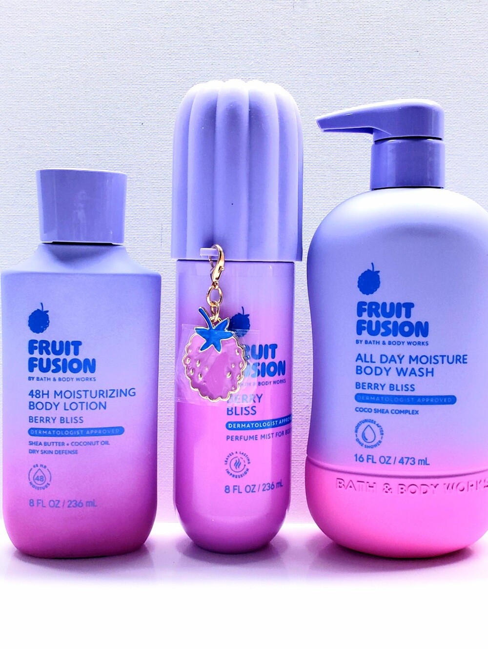 Bath & Body Works Fruit Fusion BERRY BLISS Body Wash, Perfume mist, Body Cream